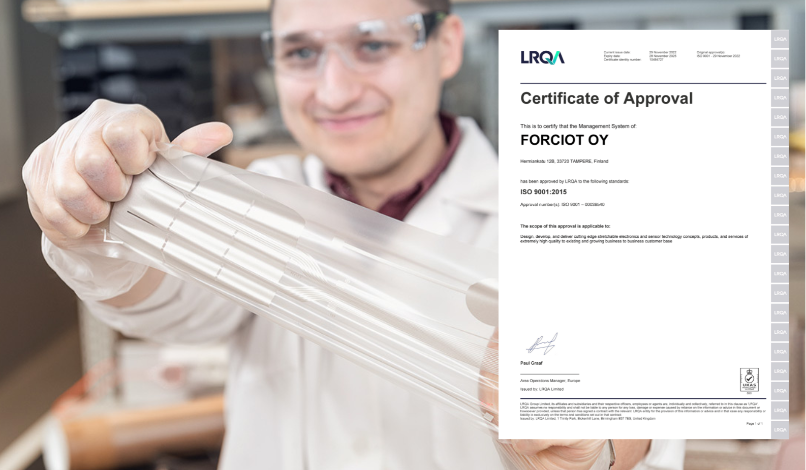 Forciot Oy Receives ISO 9001_Image